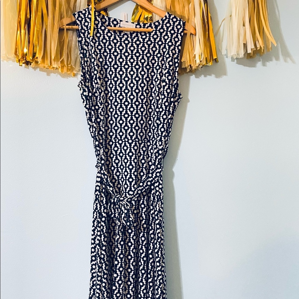 Charter Club Classic Navy and White Dress